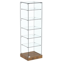 Витрина Хит продаж №501 (закрытая, задняя стенка - стекло), Орех