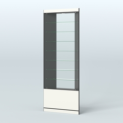 Высокая витрина серии Эконом №305 внешний угол (без дверей), Черный + Белый