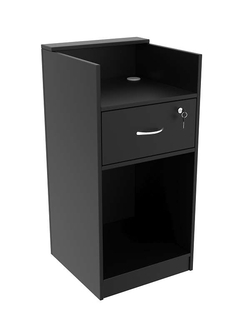 Прилавок Истра под кассу №2 с одним выдвижным ящиком , Черный