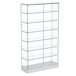 Витрина Хит продаж №9 (закрытая, задняя стенка - стекло), Серый