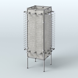 Напольная стойка Хром под очки №4-Д24 (открытого доступа), Метрополитан Грей