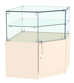 Прилавок Истра №104 угловой (закрытый), Крем Вайс