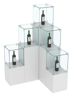 Комплект Демо-стендов со стеклом Льдинка-Шаг №1, Серый