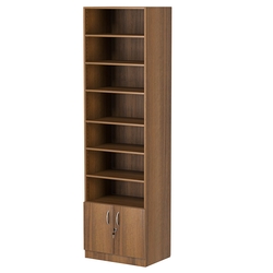 Стеллаж из ДСП с 6-ю полками 400x600 мм серии LEVEL-6 №7 (З/C - ДВП), Орех