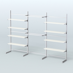 Системы ЭЛЕГАНТ пристенные с полками ДСП и стяжками №5 (3600мм), Белый