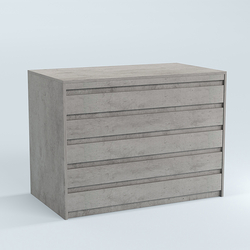 Стол-ресепшен серии ПРАЙМ №1А, Бетон Чикаго светло-серый F186 ST9