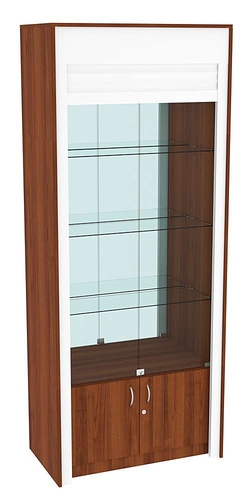 Торговая витрина с рольставнями ЭК-300-3, Орех