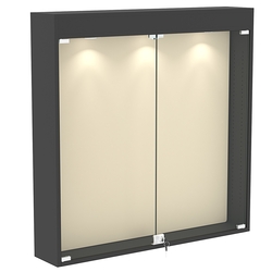 Витрина настенная БАРОН для медалей №4-4А, Черный + 01 Cream