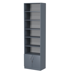 Стеллаж из ДСП с 5-ю полками 350x600 мм серии LEVEL-5 №6 (З/C - ДВП), Темно-Серый