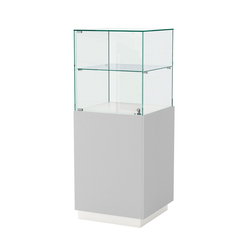 Витрина ювелирная квадратная "Диаманд" №8, Белый + Серый