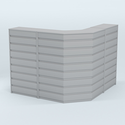 Ресепшен Г-образный серии ПРАЙМ №4А, Серый