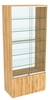 Витрина СЭСП-Z №1-500 (З/C - Стекло) со стеклянными полками и шторками Дуб Золотистый