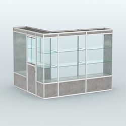 Павильон из профиля угловой №1а (5,5 кв.м), Бетон Чикаго светло-серый F186 ST9