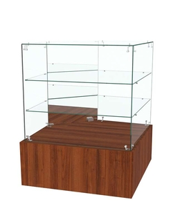 Прилавок ОТРАЖЕНИЕ с крепежами №5 угловой, Орех