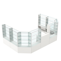 Торговый пристенный островок ГРАЦИЯ №11 (открытый) (9.62 кв.м), Белый
