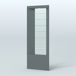 Высокая витрина серии Эконом №305 внешний угол (без дверей), Темно-Серый