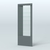 Высокая витрина серии Эконом №305 внешний угол (без дверей) Темно-Серый