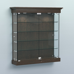 Витрина для музеев "Коллекция" настенная №2-4, Дуб Венге