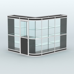 Павильон из профиля угловой №2в (5,5 кв.м), Черный