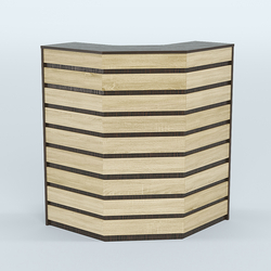 Ресепшен серии ПРАЙМ №3А угловой, Дуб Венге + Дуб Сонома