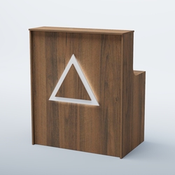 Ресепшен прямоугольный ТРЕУГОЛЬНИК №1, Орех