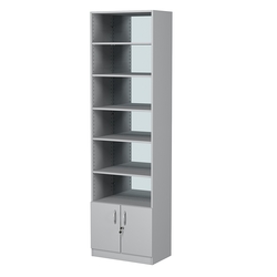 Стеллаж из ДСП с 5-ю полками 350x600 мм серии LEVEL-5 №6-2 (З/C - ЗЕРКАЛО), Серый