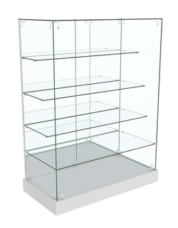 Прилавок ОТРАЖЕНИЕ с четырьмя стеклянными полками №9, Серый
