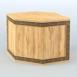 Стол-ресепшен шестигранный серии БАРОККО №3, Дуб Золотистый