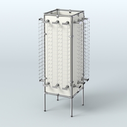 Напольная стойка Хром под очки №4-Д24 (открытого доступа), Белый
