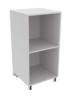 Прилавок Истра №21 квадратный на стальных колесах (открытый), Серый