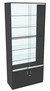 Витрина СЭСП-Z №1-400 (З/C - Стекло) со стеклянными полками и шторками Черный
