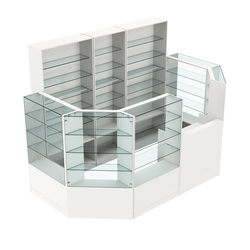 Торговый пристенный островок ГРАЦИЯ №4 (открытый) (4.68 кв.м), Белый