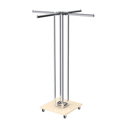 Торговое вешало для одежды обзорное ЁЛОЧКА №1-4К-1Ц-КПХ, Крем Вайс