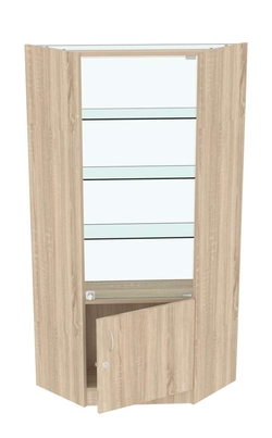 Торговый угловой прилавок СЭСП №11 (закрытый - с дверцами), Дуб сонома