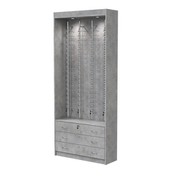 Витрина для очков №12 из ДСП (закрытый доступ), Бетон Чикаго светло-серый F186 ST9