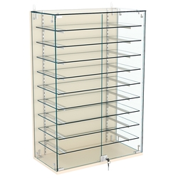 Витрина настенная НЕО №2-2 с девятью полками, Крем Вайс