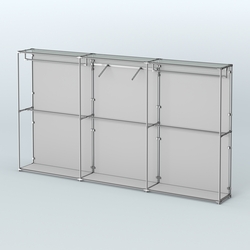 Торговая система ХРОМ (задняя стенка - ДСП) 3600 мм с поручнями №8, Серый