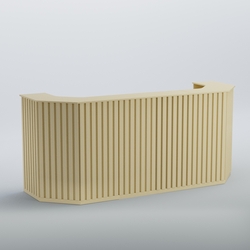 Ресепшен со скошенными углами серии ПРИЛИВ №6, Крем Вайс