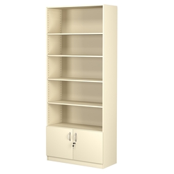 Стеллаж из ДСП с 4-мя полками 350x900 мм серии LEVEL-4 №13 (З/C - ДВП), Крем Вайс