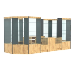 Павильон №13 из ДСП, Дуб Золотистый и Темно-Серый