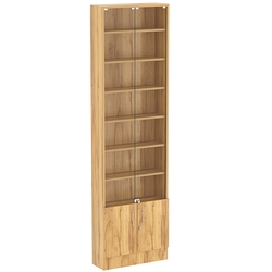 Торговая витрина Level №3-6п с 6-ю полками из ДСП 200х600мм, Дуб Золотистый