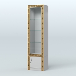 Витрина из ДСП с декором №ВБА-2, Серый