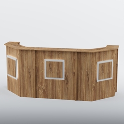 Ресепшен со скошенными углами КВАДРАТ №5, Дуб Канзас коричневый