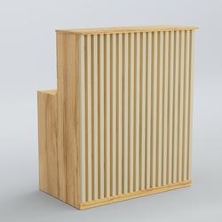 Ресепшен прямоугольный серии ВЕРТИКАЛЬ №1, Дуб Золотистый и Крем Вайс