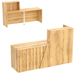 Стойка ресепшен ГРАУНД №2Б левосторонняя, Дуб Золотистый