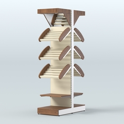 Островной высокий стеллаж для хлеба и выпечки Феникс №14, Орех + Крем Вайс