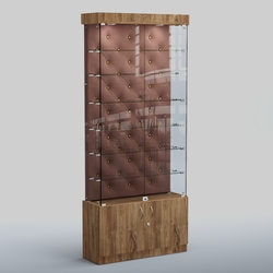 Высокая стеклянная витрина КАПИТОНЕ №31, Дуб канзас+03 M