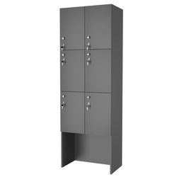 Шкаф для раздевалок СТАНДАРТ-ТРИО №3-2, Антрацит
