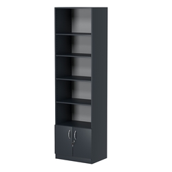 Стеллаж из ДСП с 4-мя полками 400x600 мм серии LEVEL-4 №7 (З/C - ДВП), Антрацит