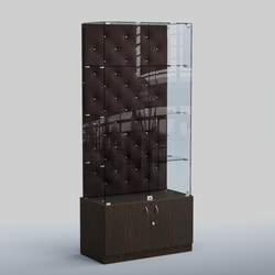 Высокая стеклянная витрина КАПИТОНЕ №5, Дуб Венге + 17 Elephant